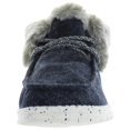 thumbnail image 3 of Hey Dude Womens Britt Canvas Faux Fur Booties Navy 7 Medium (B,M), 3 of 3