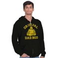 thumbnail image 5 of Original Dad Bod Buddha Belly Funny Zip Hoodie Sweatshirt Men Brisco Brands L, 5 of 6