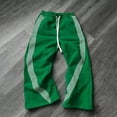 thumbnail image 5 of Sewkxo Men's Y2k Graphic Baggy Sweatpants Drawstring Waist Striped Open Bottom Sweatpants Baggy Track Pants Men,Green L, 5 of 5
