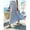 Blue, variant on Womens Blue And White Striped A-Line Front Button Maxi Skirt