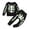 Black, variant on Toddler Boys Clothes 2-Piece Casual Halloween Skeleton Print Long Sleeve Tops and Pant Outfits Size 2-3T ,Black