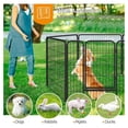 thumbnail image 4 of 32-Inch 6 Panel Heavy Duty Portable Pet Playpen Dog Exercise Pen Cat Fence Crate Cage Kennelwith Door Puppy Rabbits Play Pen,Outdoor/Indoor,Black, 4 of 5