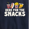 thumbnail image 3 of Instant Message - Here For The Snacks - Toddler & Youth Crewneck Fleece Sweatshirt, 3 of 6