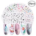 thumbnail image 1 of 29 Sheets Nail Sticker Fashion Plant Leaf Flower DIY Nail Decal Nail Art Sticker, 1 of 9