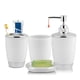 thumbnail image 2 of Juego De Accesorios De Baño De 4 Piezas, Materiales De Pp, Regalo De Inauguración De La Casa, Juegos De Decoración De Baño Negros, Incluye Dispensador De Jabón, Soporte Para Cepillo De Dientes, Taza Methold HA026635-02, 2 of 7