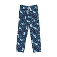 thumbnail image 6 of Uemuo Sea Sharks Pattern Men's Wide Leg Palazzo Lounge Pants with Pockets Light Weight Loose Comfy Casual Pajama Pants-Large, 6 of 9