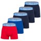 thumbnail image 1 of U.S. POLO ASSN. Boxershorts para hombre, pack de 5 - Trunks, logo, algodón elástico Azul/Rojo M (Medium), 1 of 7