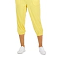 thumbnail image 3 of ID Ideology Women's Retro Recycled Capri Pants Yellow Size XX-Large, 3 of 3