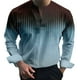 thumbnail image 1 of Camisas s Para Hombre Camisa de Manga Larga Retro de un Tercer Cárdigan para Hombre Camisa Slim Fit Camisa Informal para el (Blue, 3XL), 1 of 5