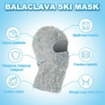 thumbnail image 3 of Unique Bargains Distressed Balaclava Ski Mask Camo Knitted Full Face Cover Light Gray, 3 of 3