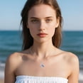 thumbnail image 3 of YAFEINI Butterfly Necklace 925 Sterling Silver September Birthstone Heart Blue Butterfly Pendant Necklace Jewelry Gifts for Women, 3 of 6