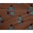 thumbnail image 4 of oneOone Polyester Lycra Fabric Leaves & Floral Block Printed Fabric 1 Yard 56 Inch Wide, 4 of 5
