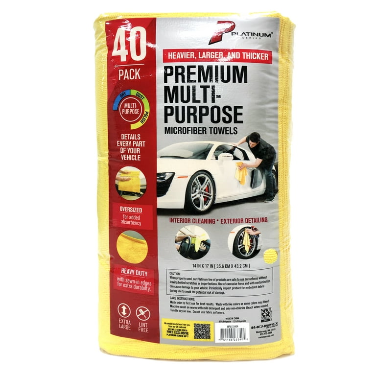 Microfiber Towel 40 Pack - Platinum Series Auto