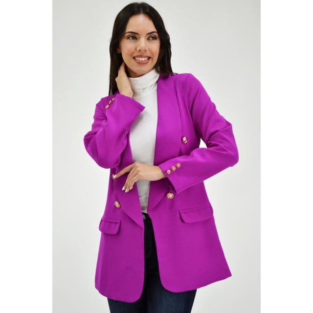 Blazer largo Roman Fashion /Juvenil, 2846 (Magenta) fucsia oscuro M Roman Fashion JA-EXO-2846-LB-MAGENTA