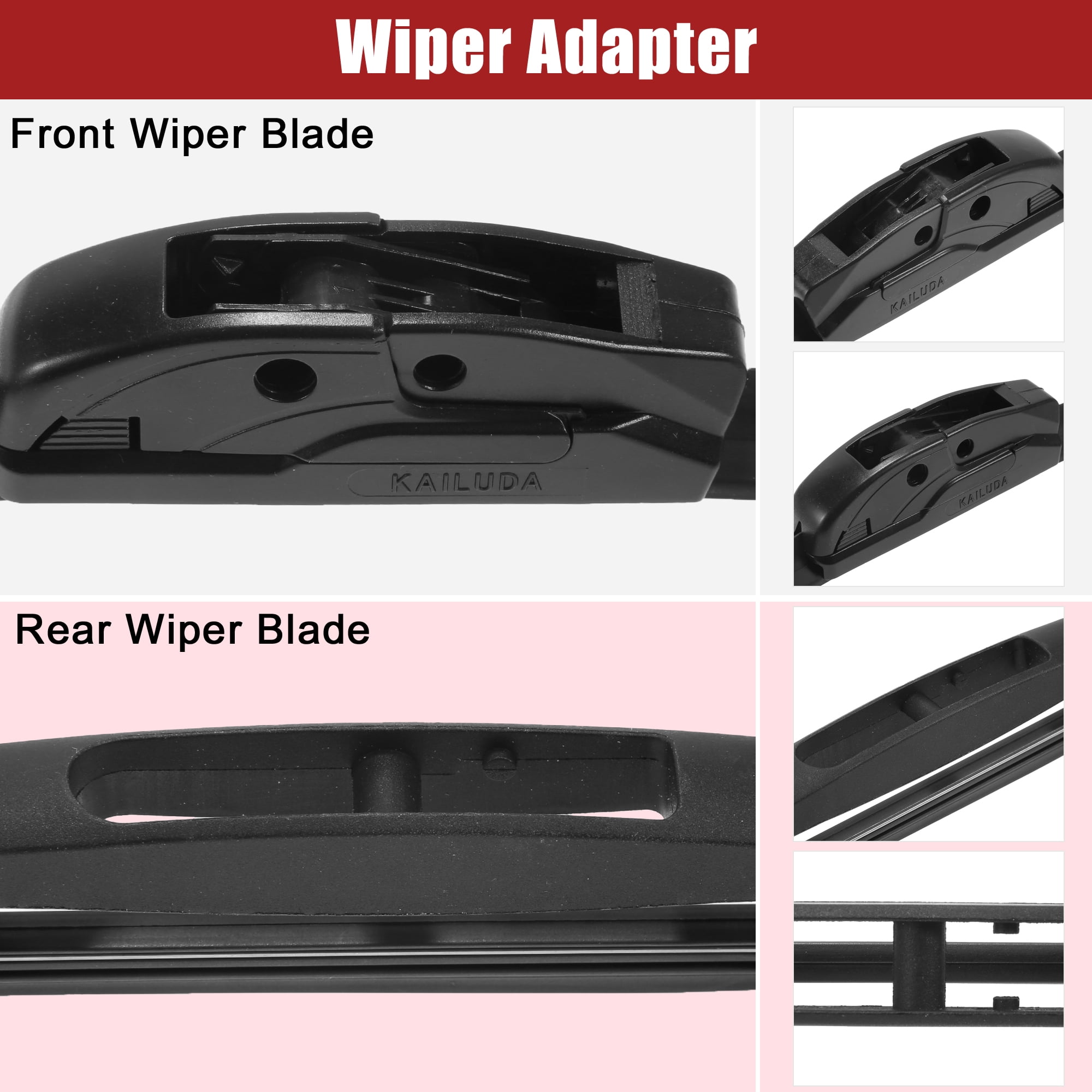 Unique Bargains Front Rear Windshield Wiper Blade Set for Nissan Rogue 2008-2013
