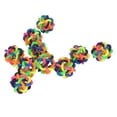 thumbnail image 4 of Pelota de goma tambaleante para mascotas, 10 Uds., resistente a mordeduras, pelota de goma colorida para perros con campana para mascotas y perros, 4 of 12