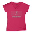 thumbnail image 5 of Shelby Logo Honeycomb Grille Women's V-Neck T-shirt Mustang Cobra GT Muscle Car GT500 GT350 Performance Powered by Ford Tee, 5 of 7