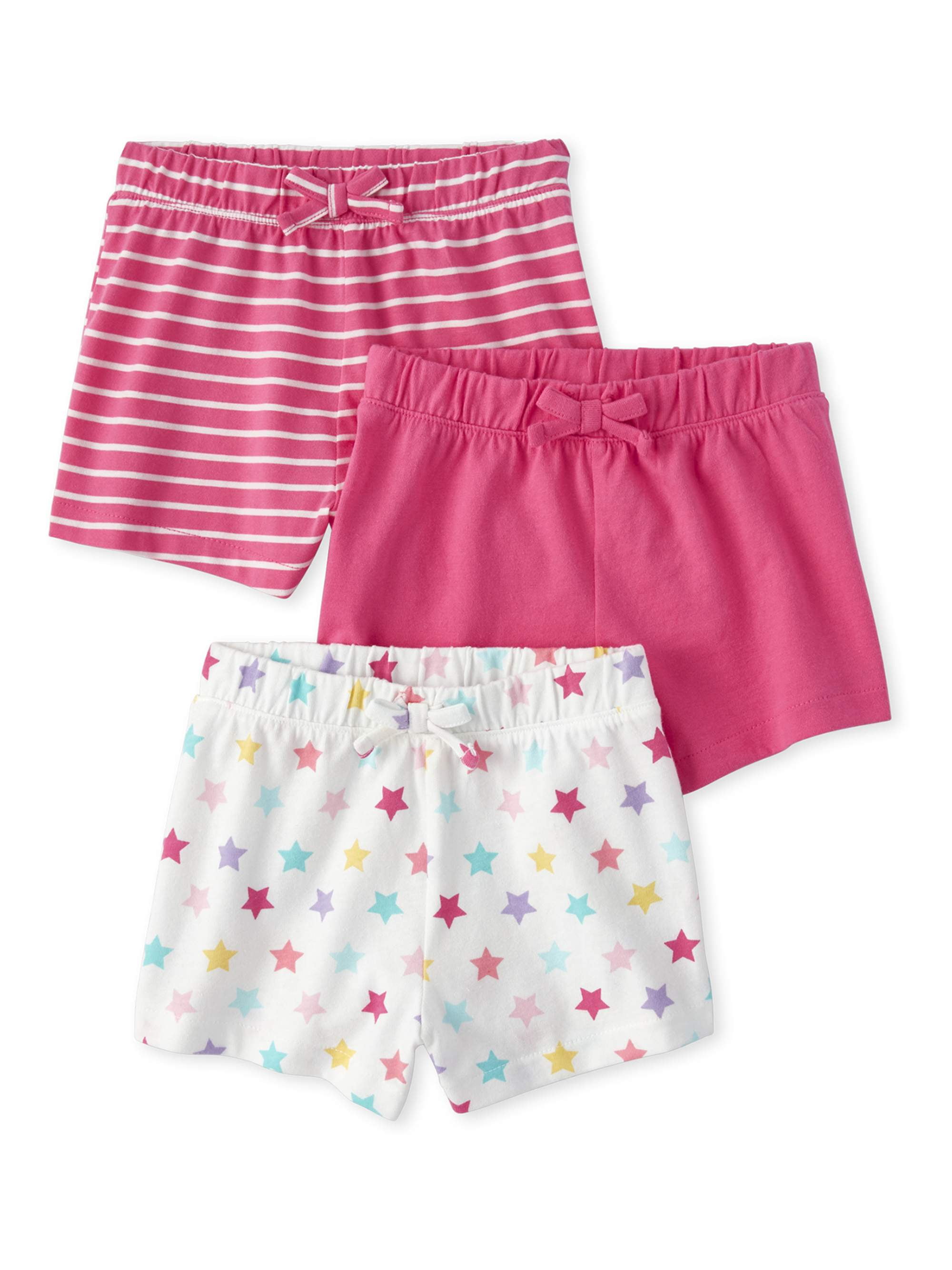 The Childrens Place Baby Girls Solid Shorts 2-pack