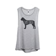 thumbnail image 1 of Cane Corso Dog Silhouette Women's Fashion Sleeveless Muscle Workout Yoga Tank Top Sport Grey Medium, 1 of 3