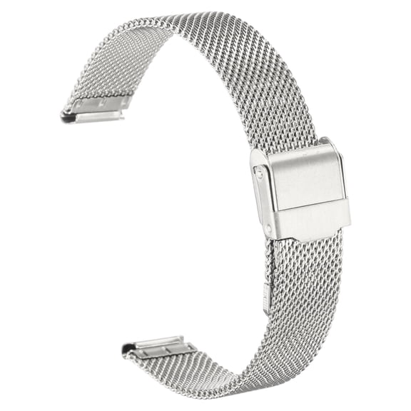 Uxcell Stainless Steel Mesh Watch Band 14mm Quick Release Adjustable Metal Replacement Watch Strap for Men Women, Silver