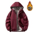 thumbnail image 4 of DODADAWANJ Winter Jacket for Men Fleece Lined Thermal Coats Big and Tall Windproof Jackets Zip Up with Hood Insulated Coat Snow Hiking Hoodie Wine XL, 4 of 5