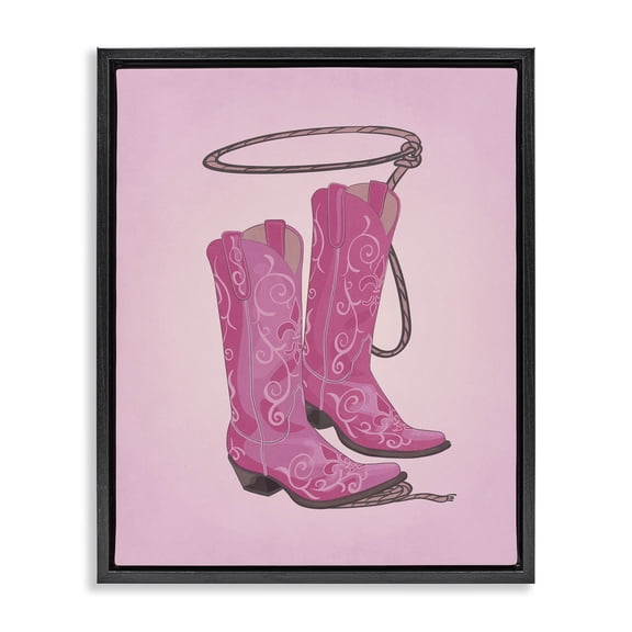 Stupell Industries Eclectic Black Floating Frame Canvas Art, 17 x 21, by Nataly White