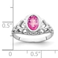 thumbnail image 2 of Primal Gold 14 Karat White Gold 7x5mm Oval Pink Sapphire Ring, 2 of 4