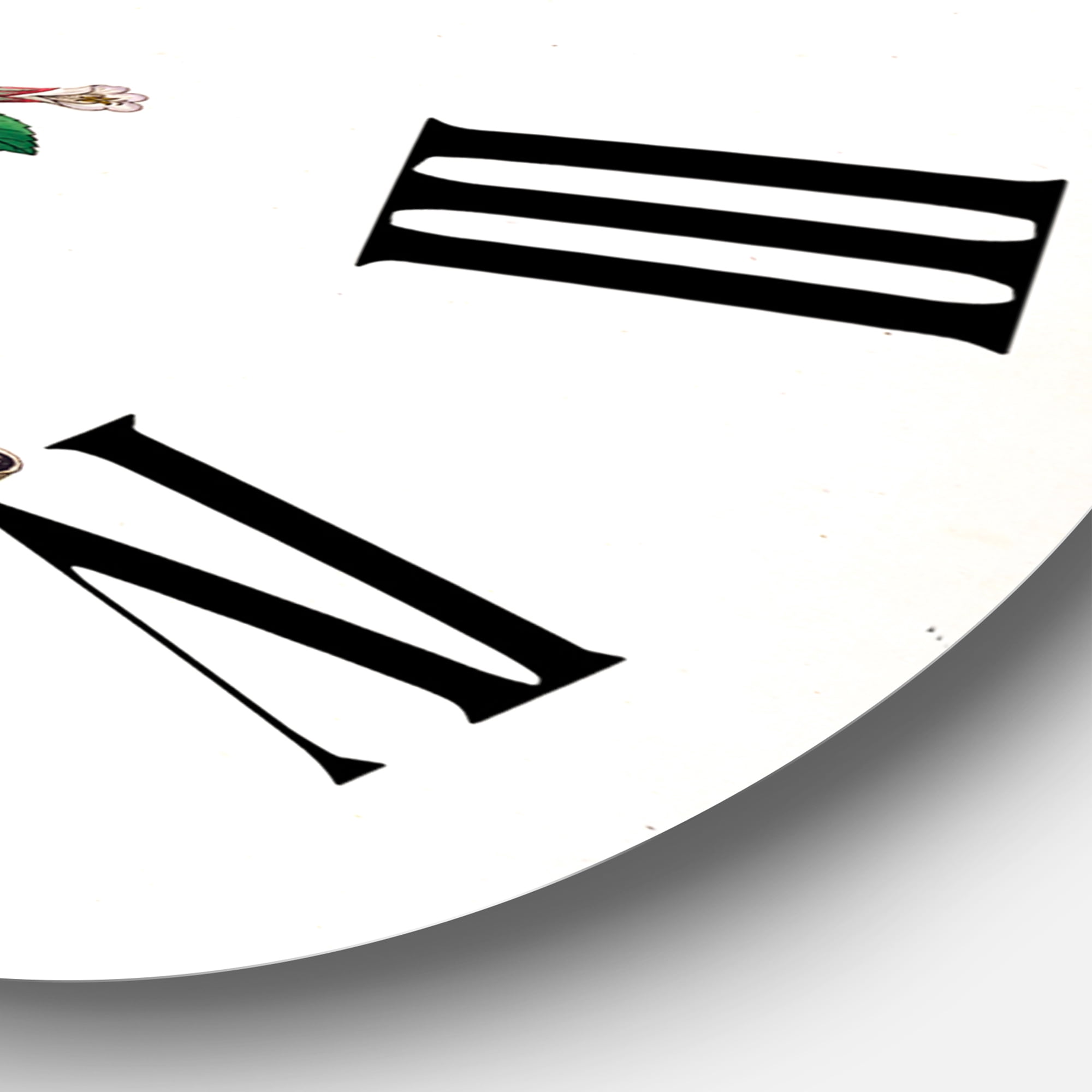 Designart 1 in Quartz Farmhouse Wall Clock