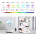 thumbnail image 3 of CHAO Color de madera oscura Humidificador de nube de lluvia blanca 7 colores Luz nocturna LED Tanque de agua de 450 ml Difusor de aceite esencial Micro fuente de escritorio, 3 of 5