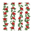 thumbnail image 1 of Guía Enredadera Con Rosas Artificial Decoración Flores Rojo, 1 of 3