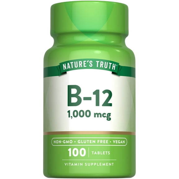 B12 Vitamin Tablets | 1000 mcg | 100 Count | For Men and Women | by Nature's Truth
