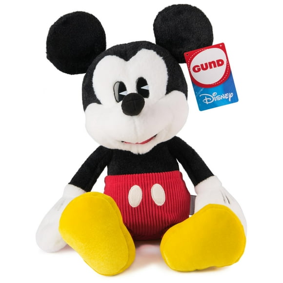 GUND Disney Official Mickey Mouse Classic Plush, Mickey and Friends, Deluxe Collector Stuffed Animal for Ages 1 and Up, Black/White, 14â