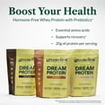 thumbnail image 3 of Greens First Dream Protein Powder Whey - 20g Protein Per Serving - Hormone-Free with Prebiotics - Non-GMO - No Artificial Sweeteners/MSG/Aspartame (Creamy French Vanilla, 26.5 oz), 3 of 9