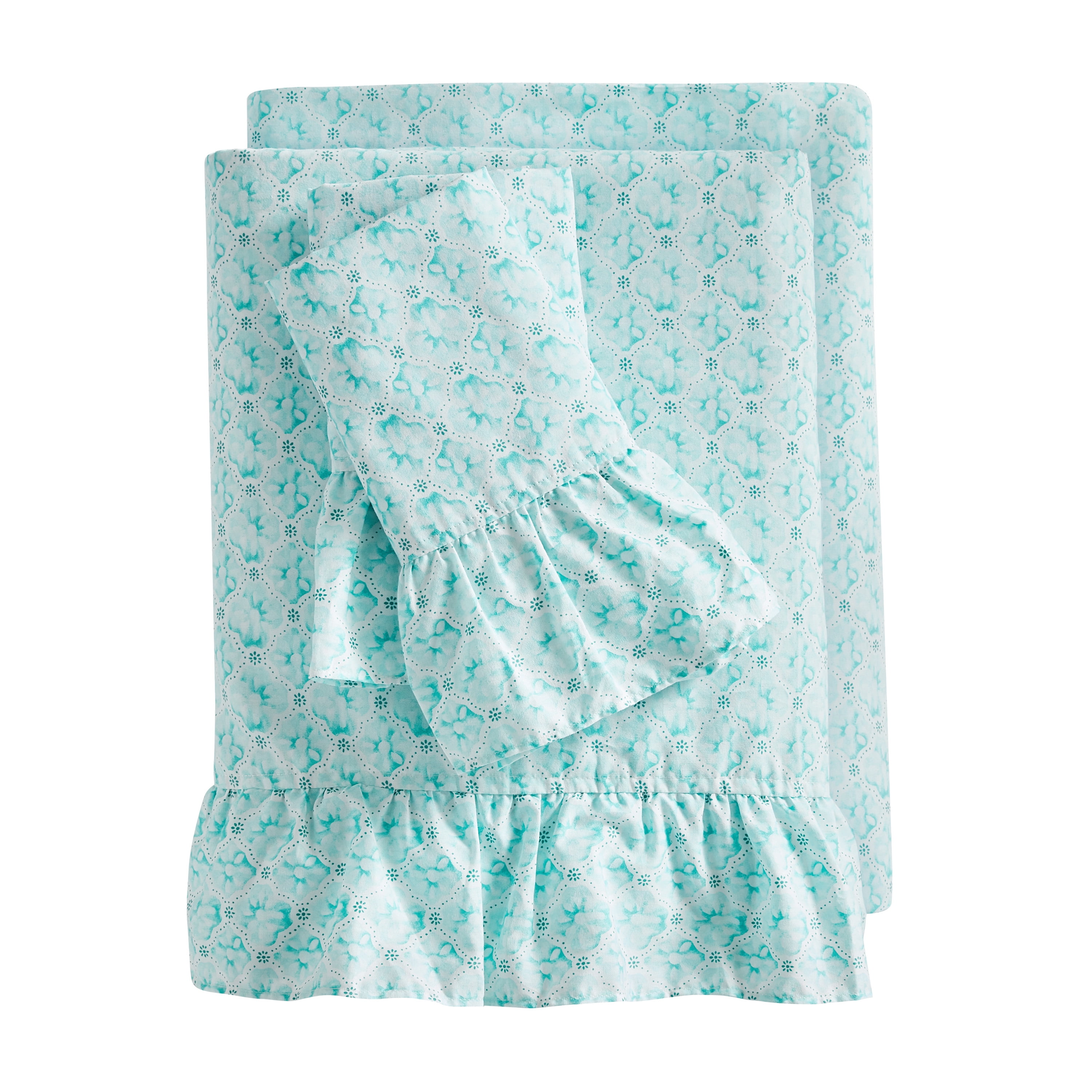 The Pioneer Woman 300 Thread Count Washy Trellis Bed Sheet Set, Queen