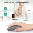 thumbnail image 4 of Wireless Mouse, 2.4G Quiet Computer Mouse with USB Receiver, 4 Buttons Portable Cordless Mice for Chromebook, Laptop, PC, Mac, 800/1200/1600 DPI, 4 of 8