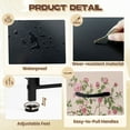 thumbnail image 3 of 4 Drawer Vertical Storage Dresser French style trellis garden pink flower rose bird vase palm tree with Wood Top Fabric Pull Drawers, 3 of 8