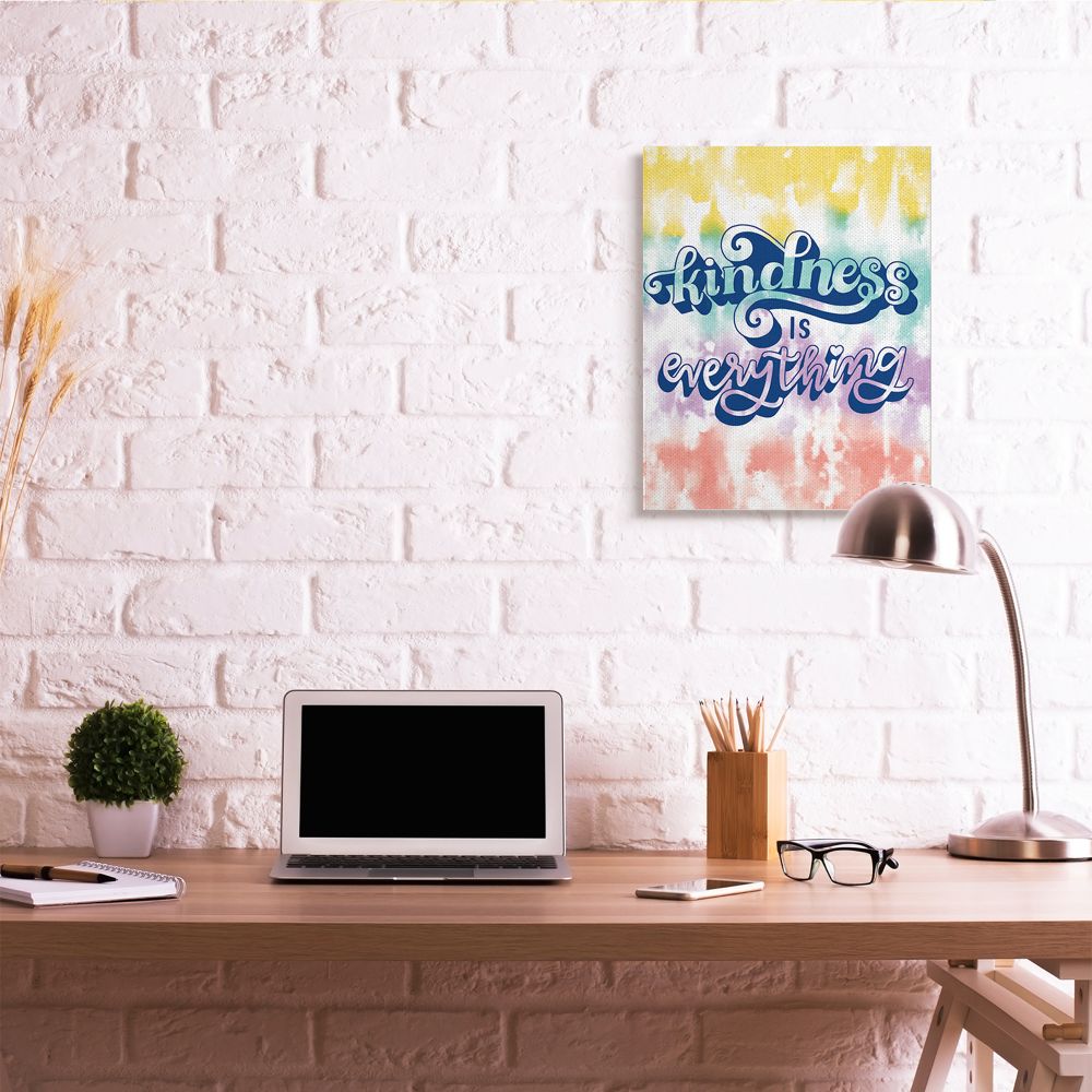 Stupell Industries Kindness is Everything Quote Over Colorful Tie Dye Designed by Loni Harris