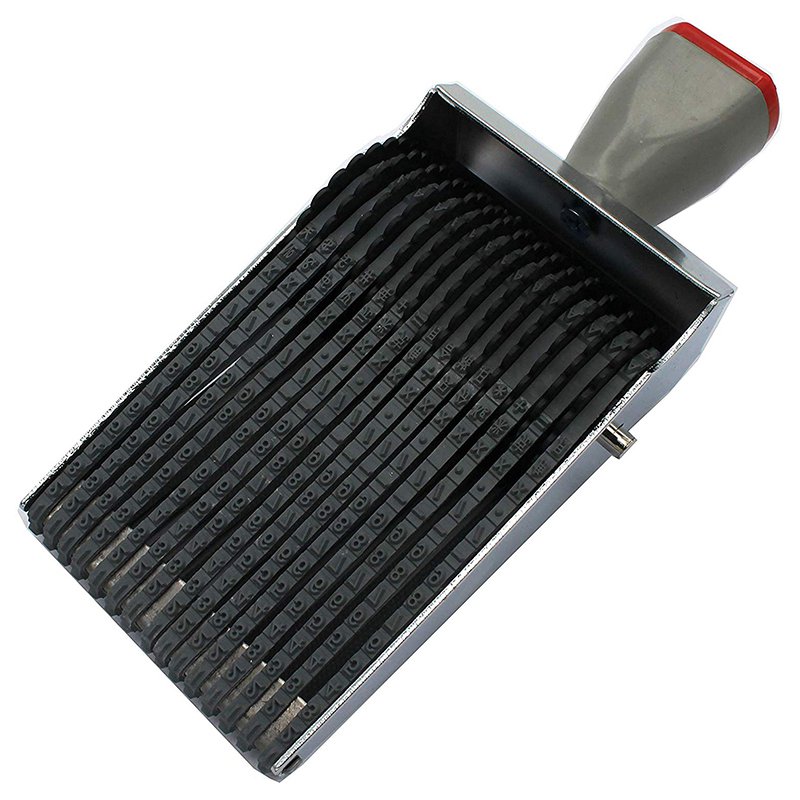 Multipurpose 15 Digit Alphabet Rolling Rubber Stamp English Letter