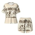 thumbnail image 4 of Picia Cows On The Farm Pajamas Sets for Women Soft Short-Sleeved Pjs with Lounge Shorts Two Piece Sleepwear-Small, 4 of 9