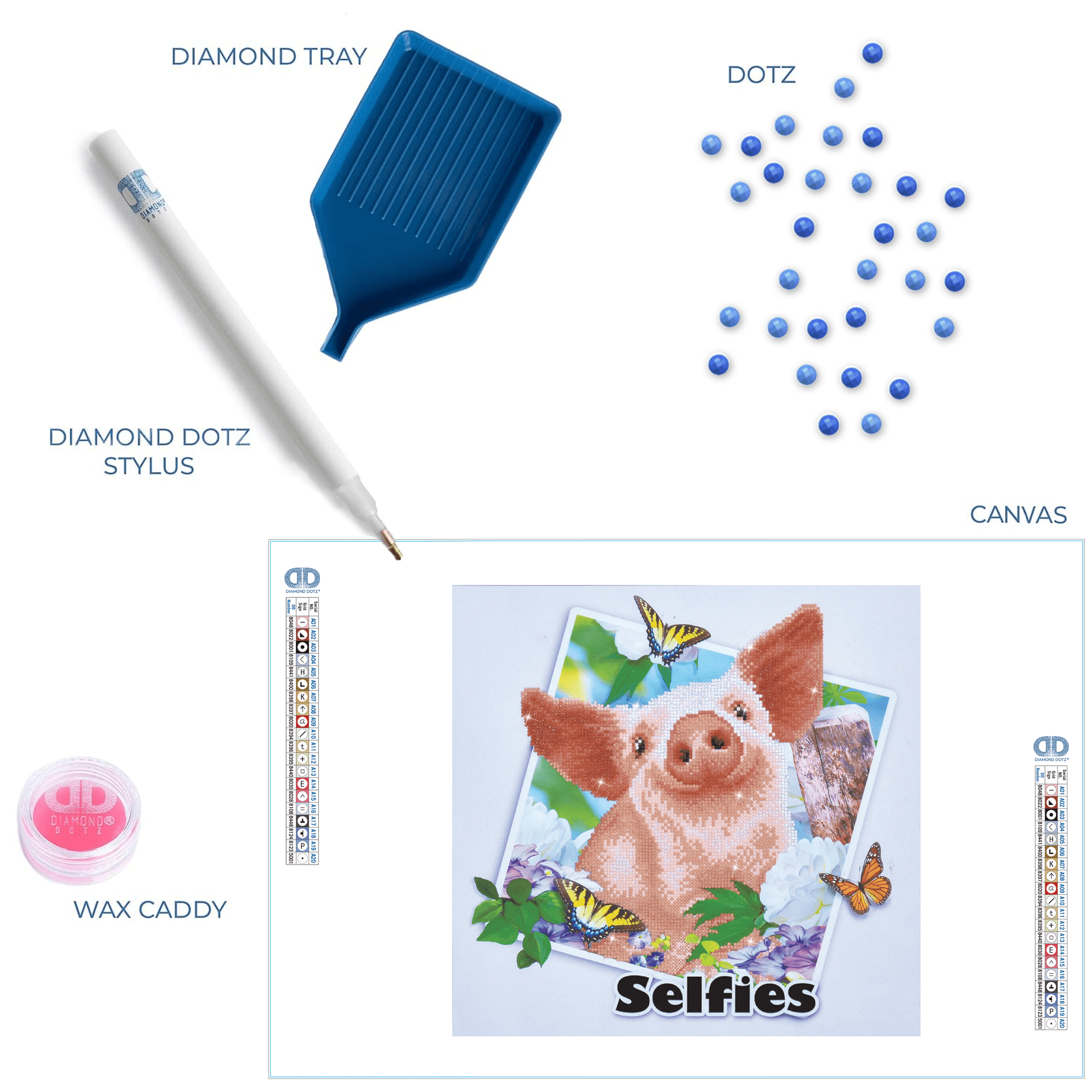 Diamond Dotz Our Babe Pig Diamond Painting Kits for Adults - Diamond Art Kits a Relaxing Creative Craft Kit with Dotz Gems 15.7"x16.5"