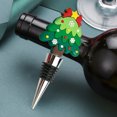 thumbnail image 6 of Christmas Wine Stopper, Wine Bottle Stopper, Christmas Tree Resin Wine Bottle Stopper for Holiday Party Dinner Decoration, Reusable PVC Material, 11cm Size, Vacuum Seal Wine Preserver, 6 of 7