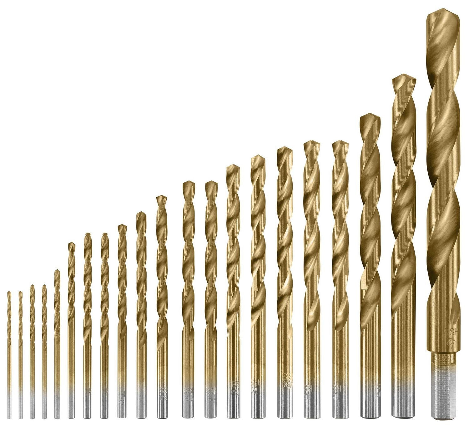 HART 21-Piece Titanium Drill Bit Set with Protective Storage Case