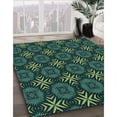 thumbnail image 3 of Ahgly Company Machine Washable Indoor Square Transitional Deep Teal Green Area Rugs, 6' Square, 3 of 7