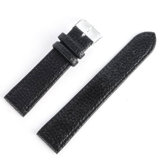 Genuine Leather Watch Band Strap Litchi Pattern Printed Pin Buckled Adjustable Leather Wristband Wristwatch Bands Replacement Watchbands