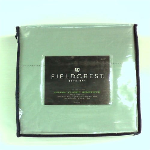 Fieldcrest Supima Classic Hemstitch Sheet Set 700 Thread Count Aqua Walmart Inventory