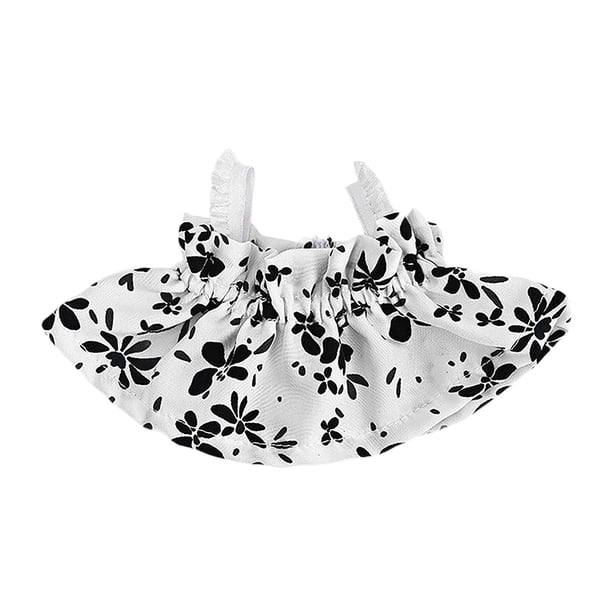 Mini ropa para muñecas de 6 pulgadas, ropa para muñecas de niña, falda con tirantes para muñecas, ropa DIY para muñecas, vestido para muñecas de tela, en y negro