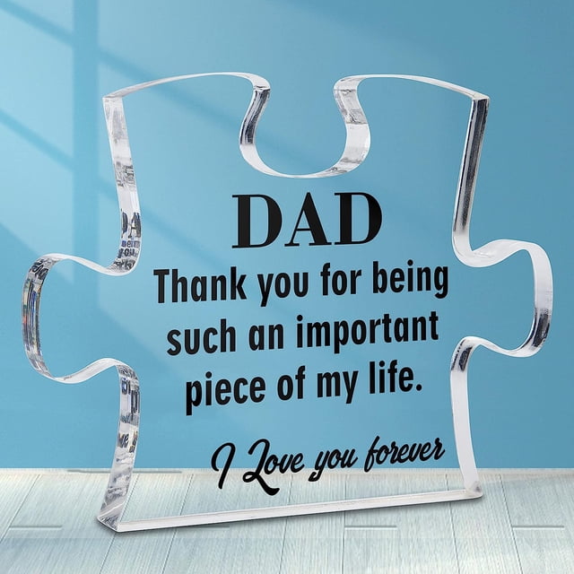 Regalos de papá de la placa acrílica del rompecabezas del padre del hijo de la hija Regalos divertidos para el papá que lo tiene todo Navidad Día del padre Regalos de cumpleaños para papá Papá Padre de los niños WifePuzzle Papá esquí esquí Gafas de esquí