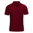 thumbnail image 3 of Hienoo Men's Solid Color Short Sleeve Polo Shirt, Sizes S-XXXL, 3 of 7