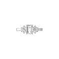 thumbnail image 2 of ARAIYA FINE JEWELRY 14K White Gold Lab-Grown Emerald-shape Diamond Three Stone Engagement Ring (2 Cttw, D-F Color, VS1 Clarity) Size 7.5, 2 of 7