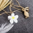 thumbnail image 3 of Fiaya Women Easter Bunny Flower Pendant Set, 8pcs Mini Wooden Bunny Tag Hanging Ornament, Wood Flower Art Crafts for Spring Party Supplies Home Decor (A), 3 of 3